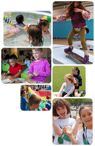 Students having fun at summer camp