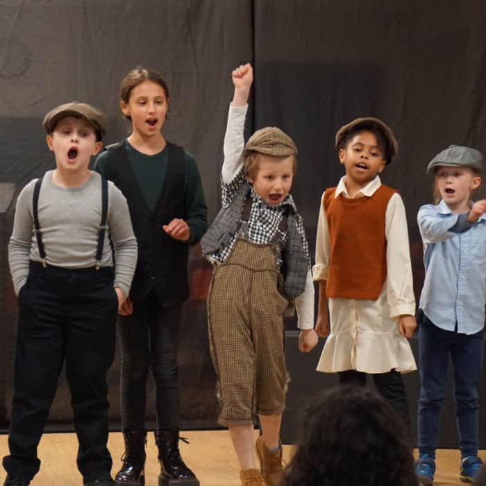 elementary school students in after school program