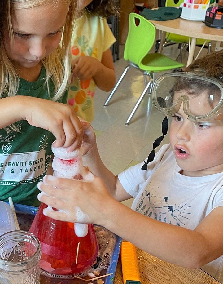 Elementary school students in class